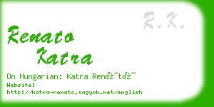 renato katra business card